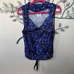 Fabletics Demi Lavato Damara athletic vest mesh fabric with front pockets Sz S